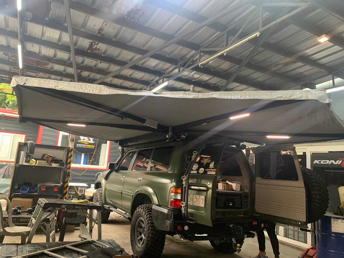 Quick Pitch 270 Weathershade 2.5m 20Second Awning (With Brackets, Lig