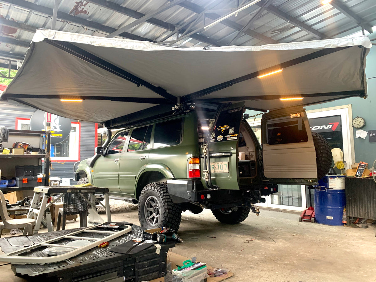 Quick Pitch 270 Weathershade 2.5m 20Second Awning (With Brackets, Lig