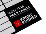 FRONT RUNNER Wolf/Cub Pack Campsite Organizing Labels