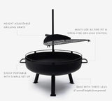 Barebones Living Cowboy Fire Pit Grill - 23"