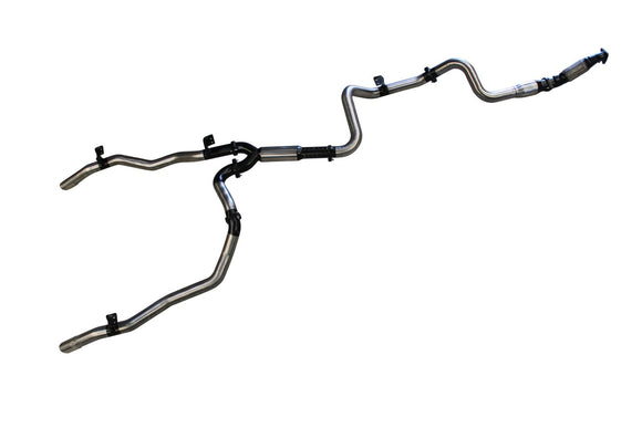 Manta Single 4in Turbo Back without Cat Stainless Steel - Loud (Landcruiser VDJ79 16+)