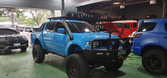 Strada Side Cladding FRONT RUNNER Mitsubishi Strada (2005-2015) Slimline II Roof Rack Kit ...